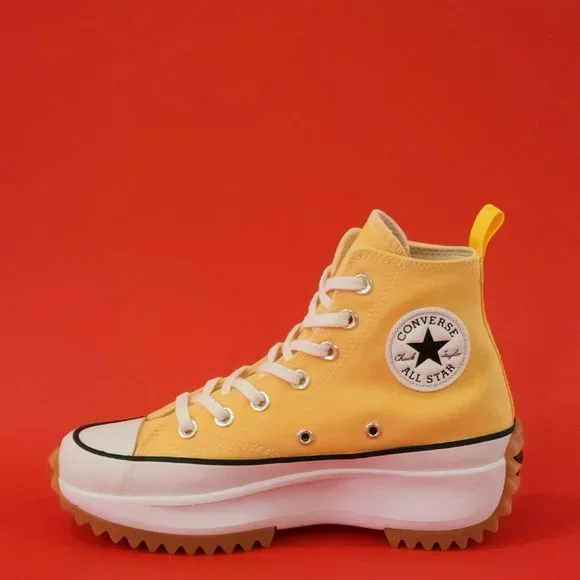 Converse Run Star Hike High 'Citron Zest' Yellow Platform Sneakers 172361C NWT - Picture 3 of 6